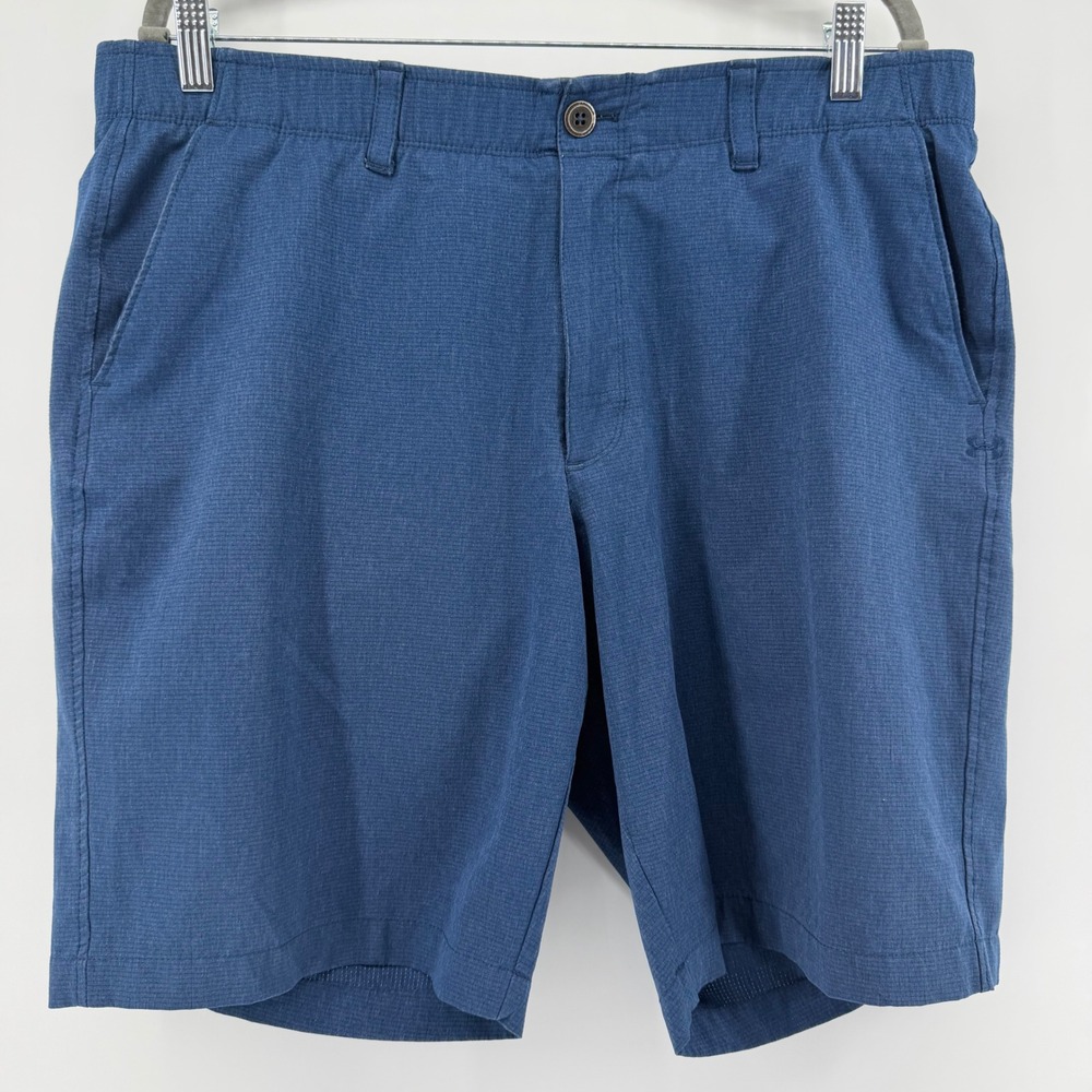 Under Armour Golf Shorts Mens 38 Blue Performance Athletic Fit 10" Inseam